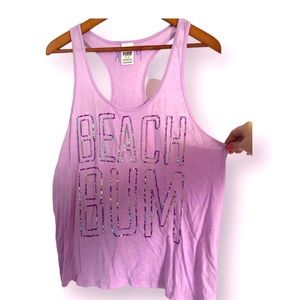 Victoria’s Secret “beach bum” sequin bling tank top